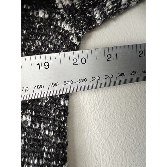 Banana Republic Womens Blazer Black White Tweed Size 10 Asymmetrical Zipper‎ - Picture 10 of 11